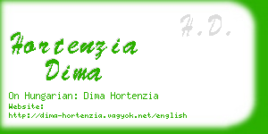 hortenzia dima business card